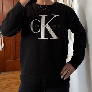 Monologo Calvin Klein Fleece Relaxed Crewneck Sweatshirt